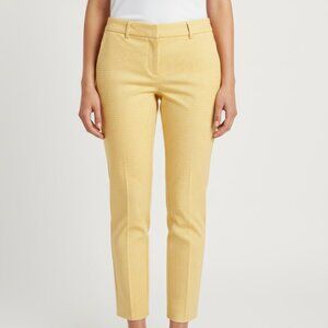 Cynthia Rowley Work Pants Ankle Mid Rise Slim Tapered Womens 6 Yellow NWOT